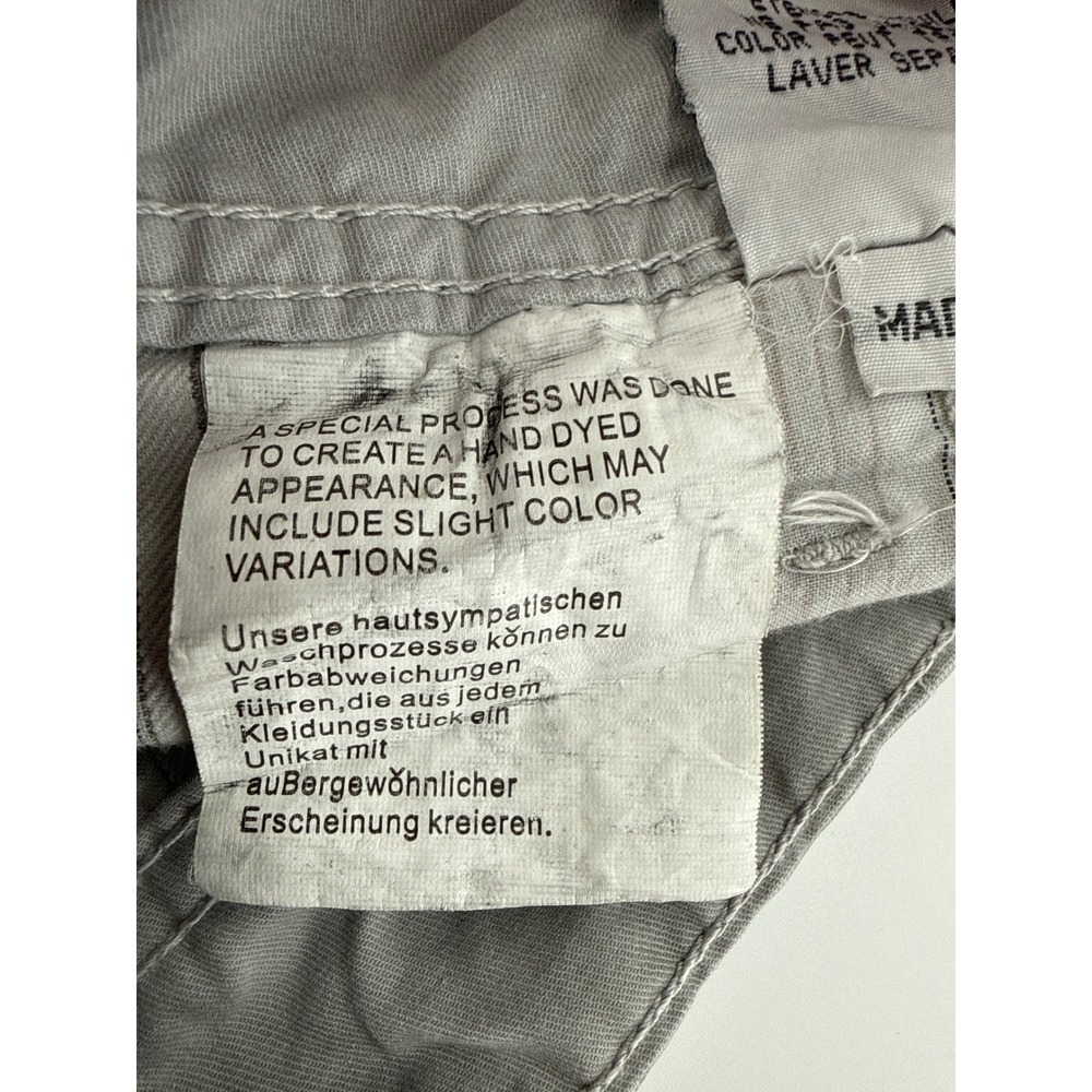 Jet Lag Cargo Shorts Mens Grey Hand Dyed Corduroy Mixed Utility Tailor Made - Picture 8 of 10